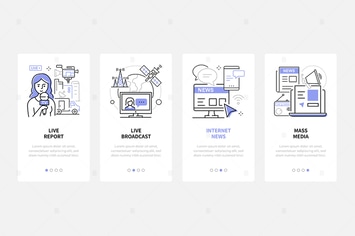 Mass Media - Line Design Style Web Banners 