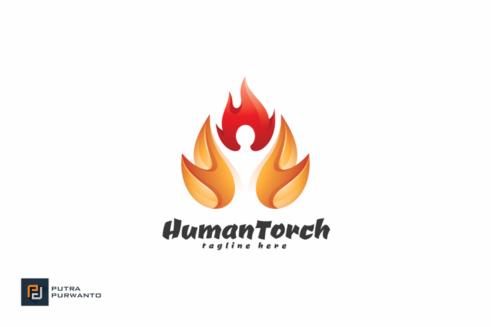 Human Torch - Logo Template