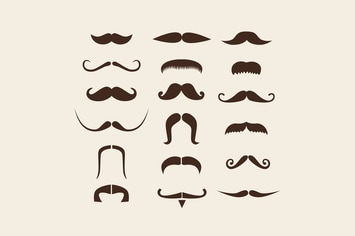 18 Moustache Icons