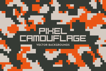 Pixel Camouflage Vector Backgrounds