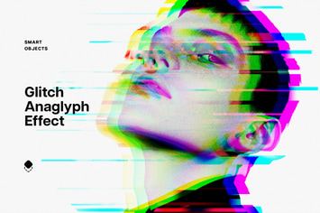 Glitchy Anaglyph Photo Effect