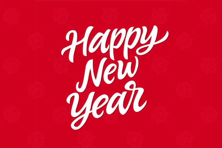 Happy New Year - vector hand drawn lettering