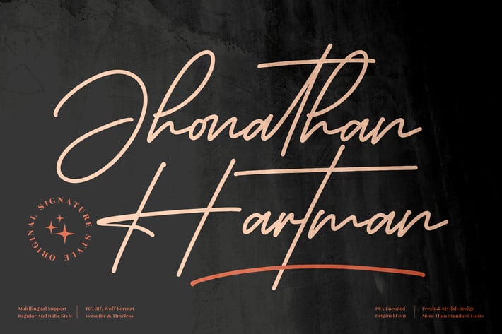 Jhonathan Hartman Signature Font