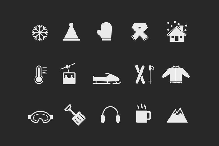 15 Winter and Snow Icons
