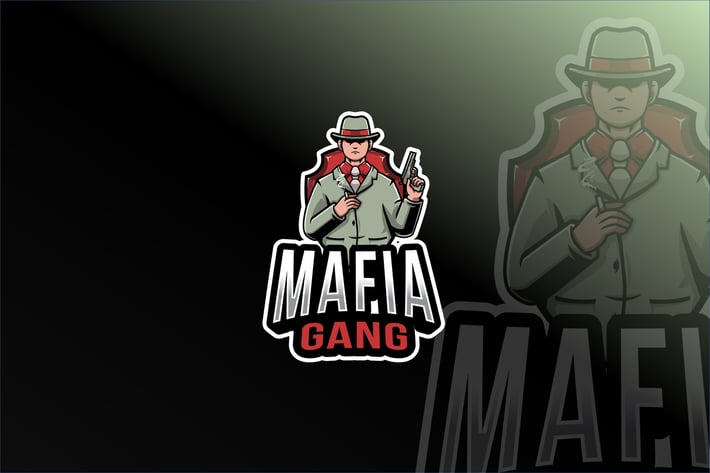 Mafia Gang Esport Logo Template