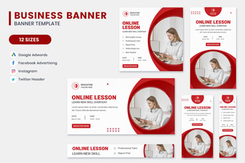 Online Course Google Adwords Banner Template