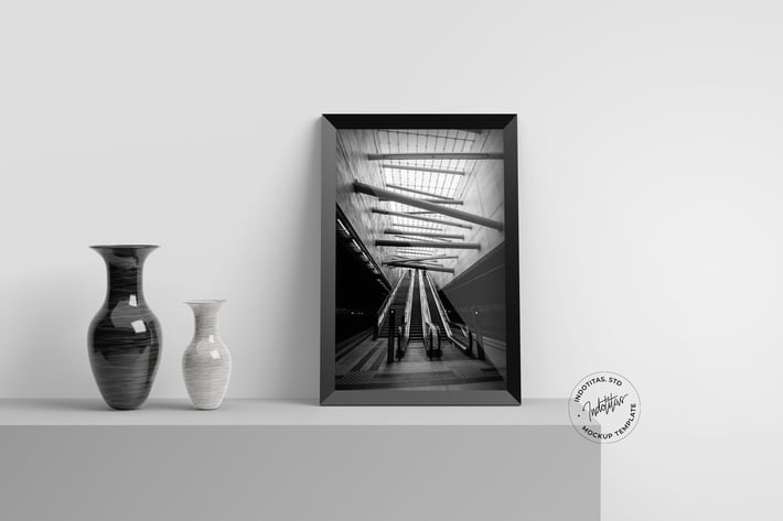 B&W Minimalist Frame - Mockup Template