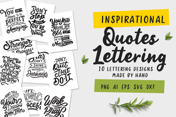 Inspirational Quotes Lettering
