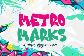Metro Marks - Thick Graffiti Font