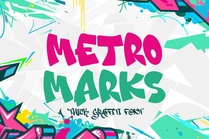 Metro Marks - Thick Graffiti Font