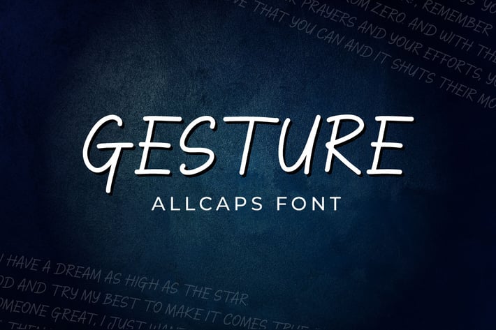 Gesture - All Capital Letter Font