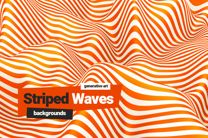 Striped Waves Backgrounds