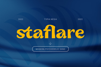 Staflare - Retro Psychedelic Display Sans Font