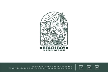 Beach Boys Logo - Vintage Illustration - TW
