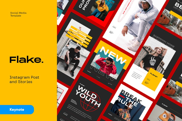 FLAKE - Instagram Feed and Story Keynote Template