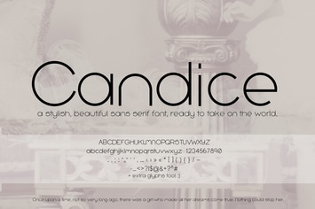 Candice Sans Serif Font (Geometric Font)