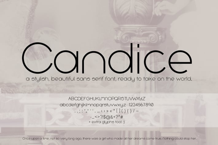 Candice Sans Serif Font (Geometric Font)
