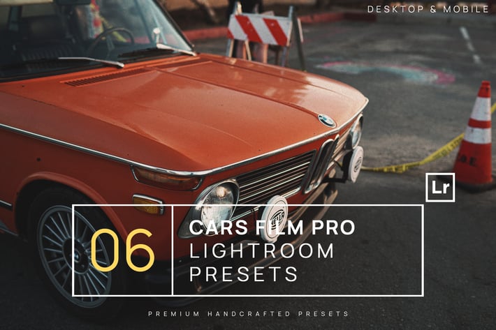 6 Cars Film Pro Lightroom Presets + Mobile