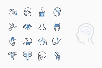 Medical Specialties Icons Set 1 - Blue Series