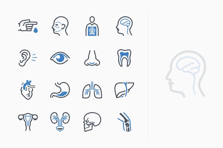 Medical Specialties Icons Set 1 - Blue Series