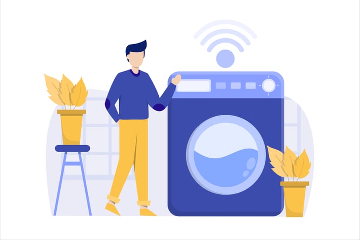 Smart Home Flat Design Vector Illustration