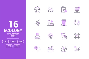 Ecology Color Vector Line Icons