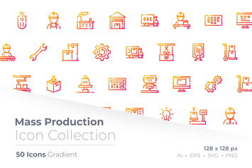 Mass Production Gradient Icon