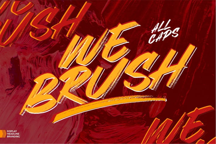 Webrush | Strong Brush Font