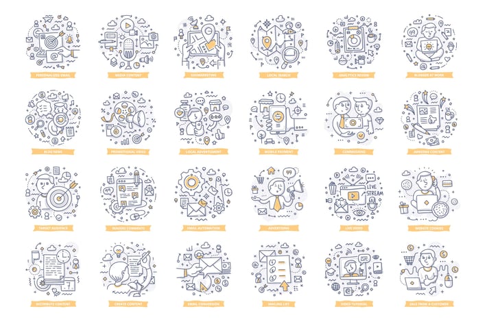 24 Marketing Doodle Concepts