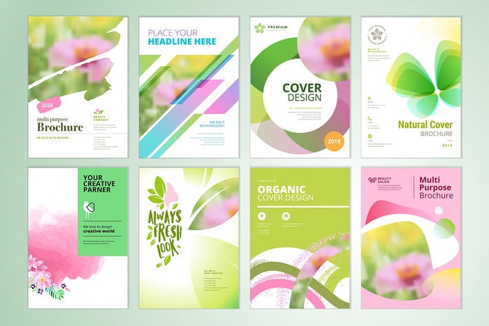 Brochure, annual report, flyer design templates