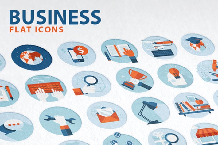 Set of Flat Design Concept Icons