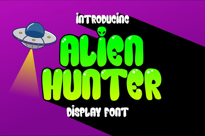 Alien Hunter - Fun Display Font