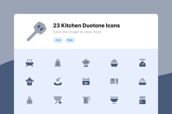 Kitchen Duotone Icons