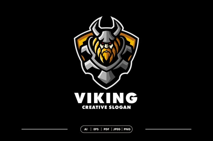 Viking Mascot Modern Logo