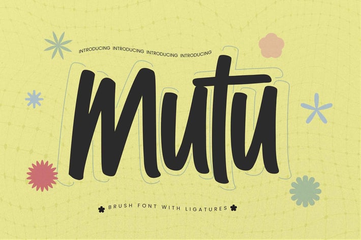 Mutu - Brush Font With Ligatures