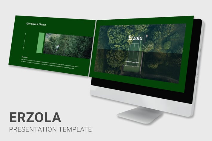 Erzola - Green Colors Pitch Deck Keynote