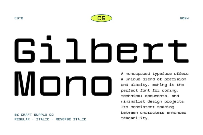 Gilbert Mono – Monospace Font