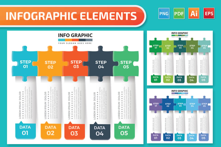 Puzzle Infographics design