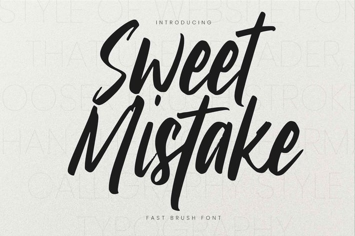 Sweet Mistake - Fast Brush Font