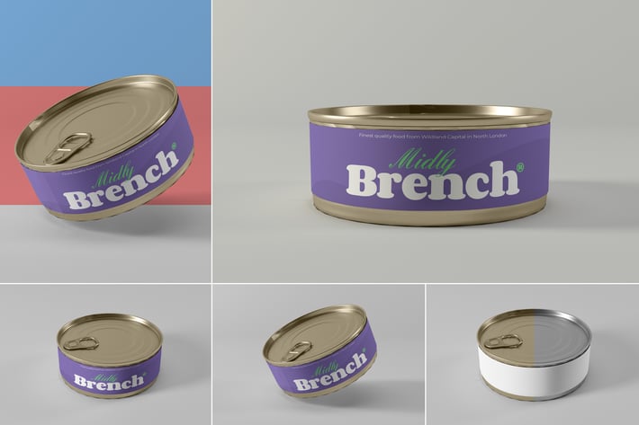 Food Tin Can Mockups