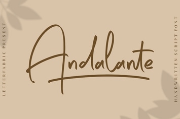 Andalante Handwritten Script Font