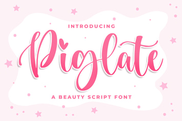  Piglate a Beauty Script Font