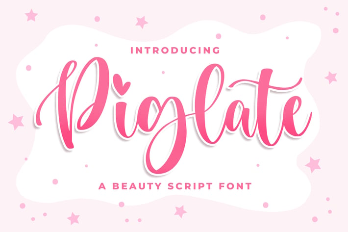  Piglate a Beauty Script Font