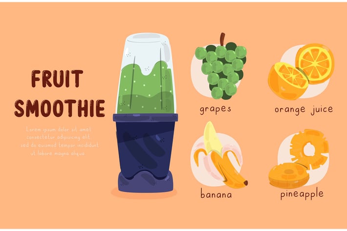 Smoothies Blender Glass Illustration