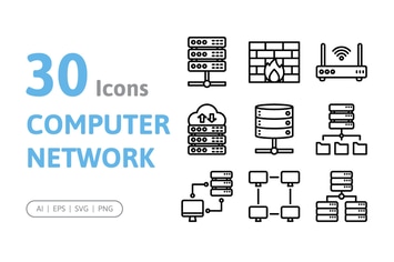 30 Computer Network Icons