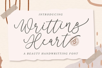 Writting Heart a Calligraphy Font