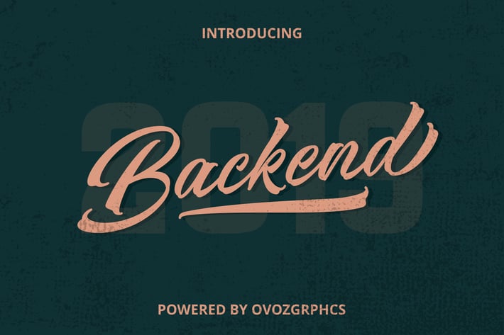 Backend Script Font
