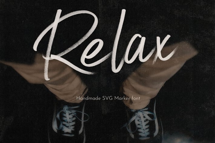 Relax SVG Marker Script Font