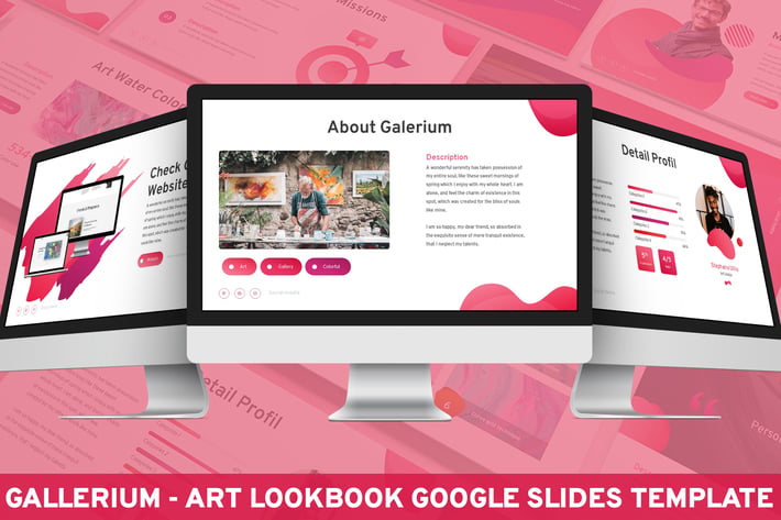 Galerium - Art Lookbook Google Slides Template