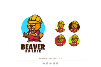 Beaver Cartoon Logo